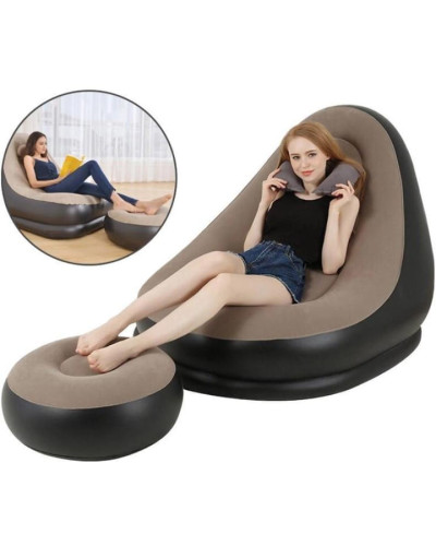 Диван надувний / надувне крісло з пуфом Air Sofa + Насос (1ящ.=12шт.)
