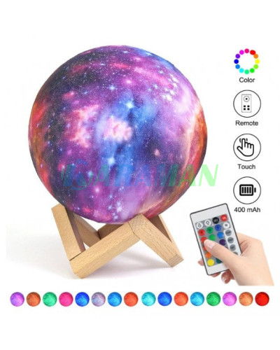 Светильник 3D Moon Lamp Космос 15 см с пультом | 16 цветов (1ящ.=36шт.)