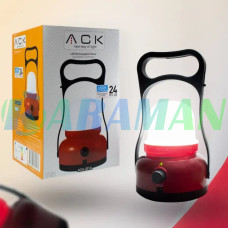 Лампа для кемпінгу 8 Вт з регульованою яскравістю ACK-04-00134 / Вологозахищений акумуляторний ліхтар на 24 лед