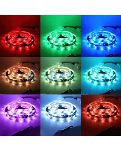 Яскрава та стильна світлодіодна стрічка 5м 5050 RGB - 16 кольорів, IP65, 55 люмен, від USB 5V з Додатком для телефону (1ящ.=100шт.) Яскрава та стильна світлодіодна стрічка 5м 5050 RGB - 16 кольорів, IP65, 55 люмен, від USB 5V з Додатком для телефону (1ящ.=100шт.)