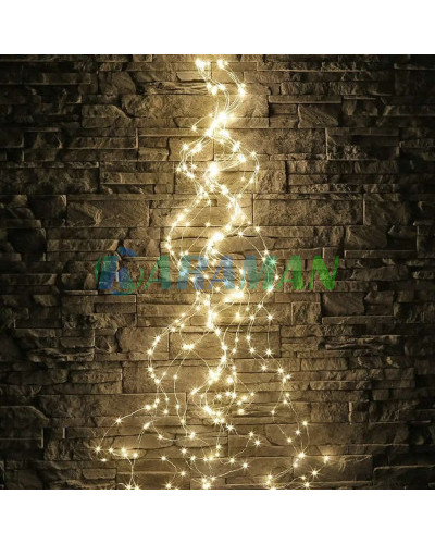 Гирлянда "Конский хвост" 500 LED 20 нитей 2.5м Теплый белый, 220v MA404warmwhite (1ящ.=200шт.)