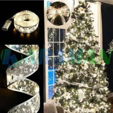 Світлодіодна ялинкова гірлянда у вигляді стрічки 50 Led 5 метрів Christmas Decoration Білий