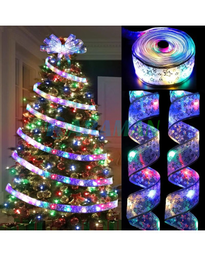 Світлодіодна ялинкова гірлянда у вигляді стрічки 50 Led 5 метрів Christmas Decoration Мульти
