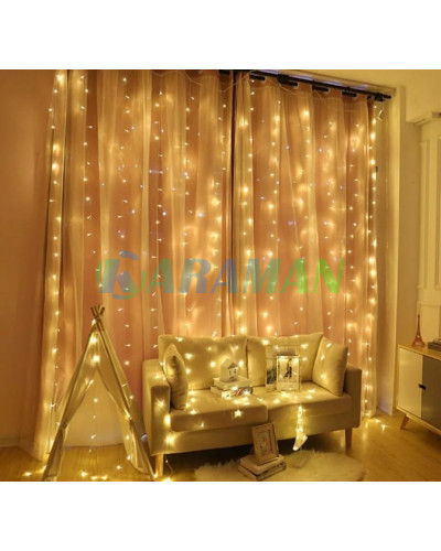 Гірлянда Водоспад 240 Led, 3*2м, теплий білий, перемикач режимів MA422warmwhite (1ящ.=50шт.)