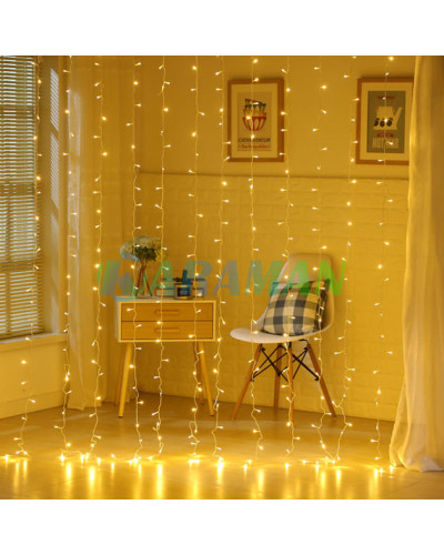 Гірлянда Водоспад 240 Led, 3*2м, теплий білий, перемикач режимів MA422warmwhite (1ящ.=50шт.)