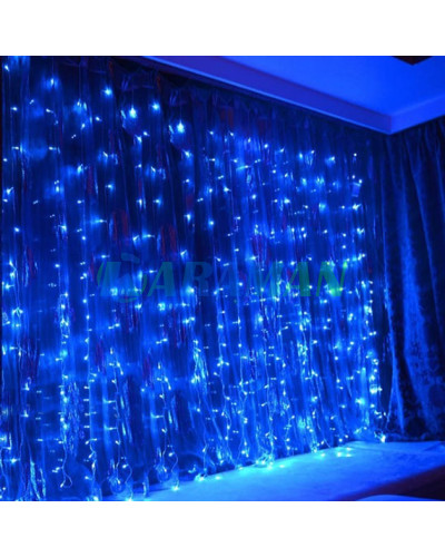 Гірлянда Водоспад 240 Led, 3*2м, синій MA422blue (1ящ.=50шт.)