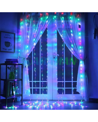 Гірлянда Водоспад 240 Led, 3*2м, мульти, перемикач режимів MA422multi (1ящ.=50шт.) Гірлянда Водоспад 240 Led, 3*2м, мульти, перемикач режимів MA422multi (1ящ.=50шт.)