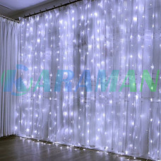 Гірлянда Водоспад 240 Led, 3*2м, холодний білий, перемикач режимів MA422white (1ящ.=50шт.)