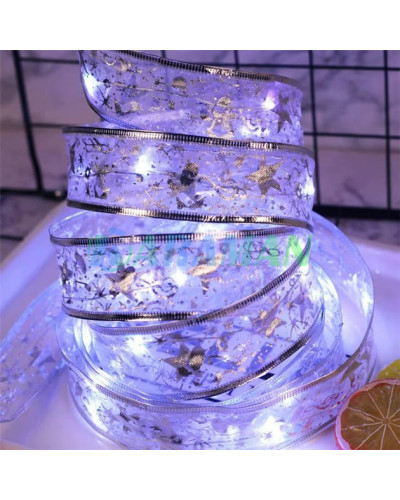 Світлодіодна ялинкова гірлянда у вигляді стрічки 100 Led 10 метрів Christmas Decoration Білий