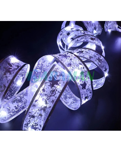 Світлодіодна ялинкова гірлянда у вигляді стрічки 100 Led 10 метрів Christmas Decoration Білий