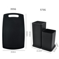  Набір кухонного приладдя 19 предметів Чорний Kitchen Set MA445black  (1ящ.=20шт.)