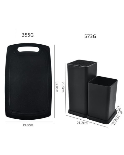  Набір кухонного приладдя 19 предметів Чорний Kitchen Set MA445black  (1ящ.=20шт.)