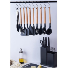  Набір кухонного приладдя 19 предметів Чорний Kitchen Set MA445black  (1ящ.=20шт.)