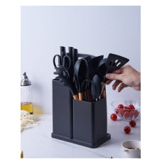  Набір кухонного приладдя 19 предметів Чорний Kitchen Set MA445black  (1ящ.=20шт.)