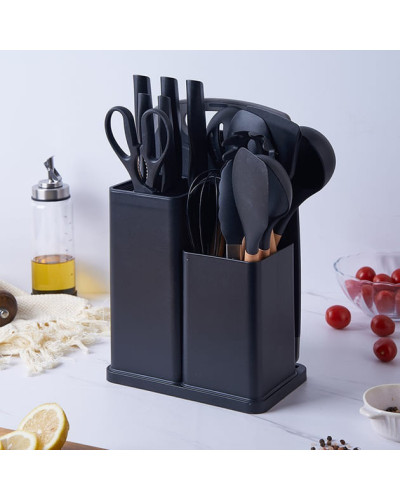  Набір кухонного приладдя 19 предметів Чорний Kitchen Set MA445black  (1ящ.=20шт.)