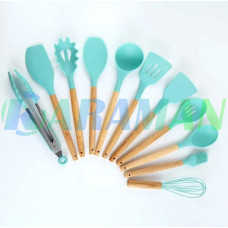 Набір кухонного приладдя 19 предметів Kitchen Set зелений колір