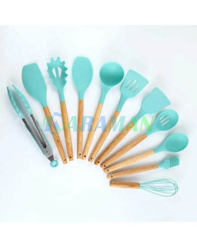 Набір кухонного приладдя 19 предметів Kitchen Set зелений колір Набір кухонного приладдя 19 предметів Kitchen Set зелений колір