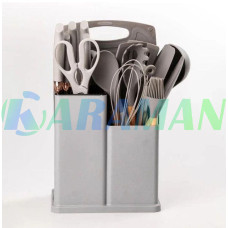 Набір кухонного приладдя 19 предметів Сірий Kitchen Set  (1ящ.=20шт.)