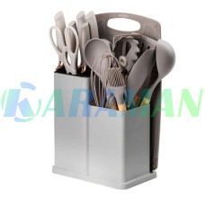 Набір кухонного приладдя 19 предметів Сірий Kitchen Set  (1ящ.=20шт.)