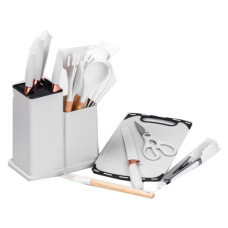 Набір кухонних приладів 19 предметів Білий Kitchen Set MA445white (1ящ.=20шт.)