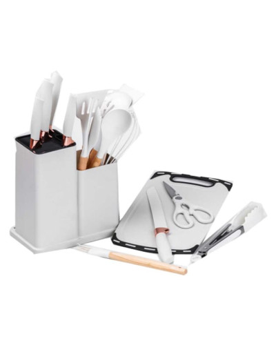 Набір кухонних приладів 19 предметів Білий Kitchen Set MA445white (1ящ.=20шт.)