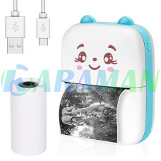 Мини принтер детский портативный USB Синий MA435blue (1ящ.=100шт.)
