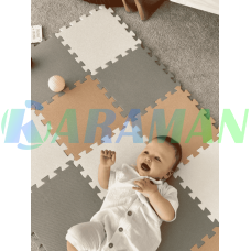 Килимок пазл 30 * 30 см, комплект 7 штук, (загальний розмір 210 * 30см) Колір пазлів в комплекті: білий, бежевий, сірий MA487 (1ящ. = 18уп.)