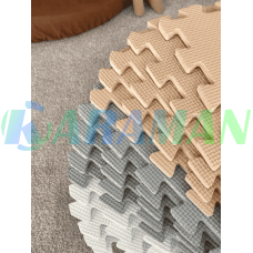 Килимок пазл 30 * 30 см, комплект 7 штук, (загальний розмір 210 * 30см) Колір пазлів в комплекті: білий, бежевий, сірий MA487 (1ящ. = 18уп.)