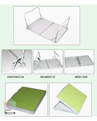 Складной мини столик для пикника,ноутбука 40*60см MA470 Зелений MA470green (1 ящ.=10 шт.)