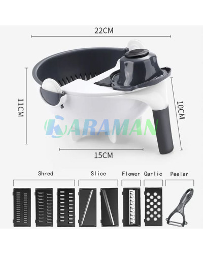 Багатофункціональна овочерізка BASKET VEGETABLE CUTTER Білий MA508 (1ящ.=36шт.)
