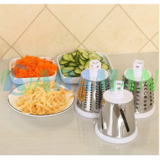 Овочерізка ручна механічна Tabletop Drum Grater інструмент для швидкої та нарізки овочів, фруктів та сиру 3 в 1 MA513 (1 ящ.=18шт.)