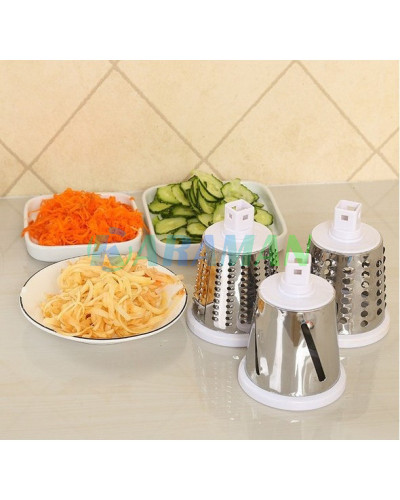 Овочерізка ручна механічна Tabletop Drum Grater інструмент для швидкої та нарізки овочів, фруктів та сиру 3 в 1 MA513 (1 ящ.=18шт.)