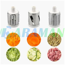 Овочерізка ручна механічна Tabletop Drum Grater інструмент для швидкої та нарізки овочів, фруктів та сиру 3 в 1 MA513 (1 ящ.=18шт.)