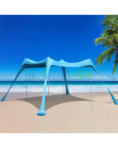 Портативный пляжный тент-палатка 200*210CM , складной прямоугольный тент, парус, защита от солнца MA582 (1ящ.=5шт.)
