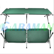 Розкладне ліжко НАТО зелене 190 × 62 × 42 см до 120кг MA541 (1ящ.=4шт.)