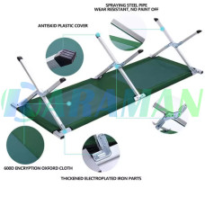 Розкладне ліжко НАТО зелене 190 × 62 × 42 см до 120кг MA541 (1ящ.=4шт.)