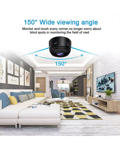Бездротова IP-камера A9 Mini HD 1080P для домашньої безпеки Нічне бачення MA566 (1ящ.=200шт.)