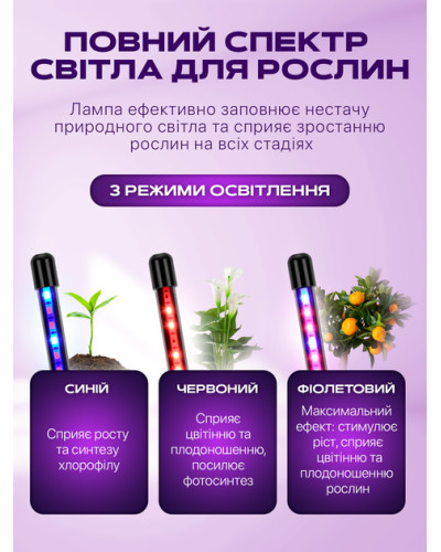 Светодиодная фитолампа с 4 гибкими лампами для цветов и рассады MA606 (1ящ.=30шт.) Светодиодная фитолампа с 4 гибкими лампами для цветов и рассады MA606 (1ящ.=30шт.)