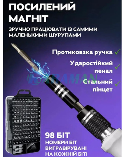 Універсальний набір інструментів 115 в 1, у кейсі MA612 (1ящ. = 50 шт.)