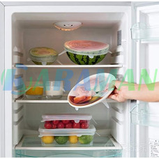 Багаторазові силіконові кришки універсальні, для зберігання продуктів(Набір 6 штук), MA628 (1ящ.= 300 уп.)