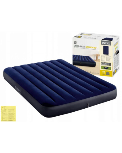 Матрас надувной INTEX 203*152*25 см, насос в комплекте, MA633 (1ящ.= 3 шт.)