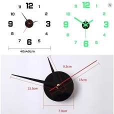 Настінний безкаркасний годинник DIY, чорний, MA630 (1ящ.= 200 шт.)