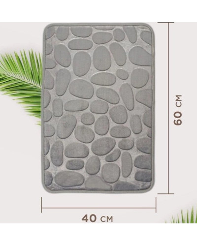 Супервпитывающий коврик для ванной комнаты антискользящий 40×60 см Grey. MA685 (1 ящ. = 100 шт.