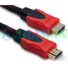 Кабель HDMI–HDMI (V1.4) с фильтром, тканевая оболочка, 5 метров. ART0087 (1 ящ. = 100 шт.)