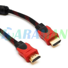 Кабель HDMI–HDMI (V1.4) с фильтром, тканевая оболочка, 5 метров. ART0087 (1 ящ. = 100 шт.)