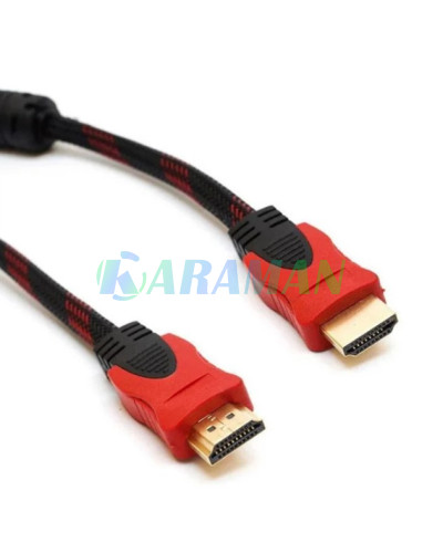 Кабель HDMI–HDMI (V1.4) с фильтром, тканевая оболочка, 5 метров. ART0087 (1 ящ. = 100 шт.)