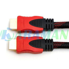 Кабель HDMI–HDMI (V1.4) с фильтром, тканевая оболочка, 5 метров. ART0087 (1 ящ. = 100 шт.)