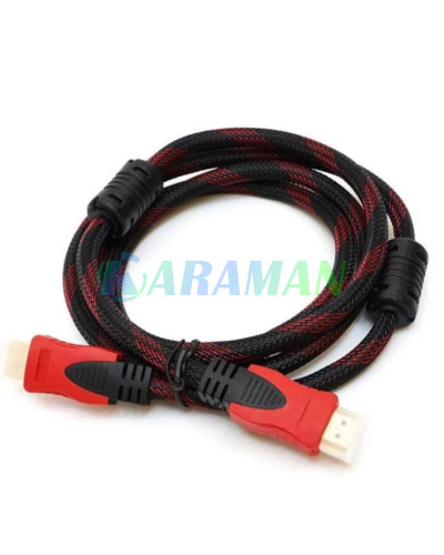Кабель HDMI–HDMI (V1.4) с фильтром, тканевая оболочка, 5 метров. ART0087 (1 ящ. = 100 шт.)
