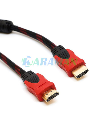Кабель HDMI–HDMI (V1.4) з фільтром, тканинна оболонка, 10 метрів. ART0088 (1 ящ. = 50 шт.)