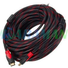 Кабель HDMI–HDMI (V1.4) з фільтром, тканинна оболонка, 10 метрів. ART0088 (1 ящ. = 50 шт.)
